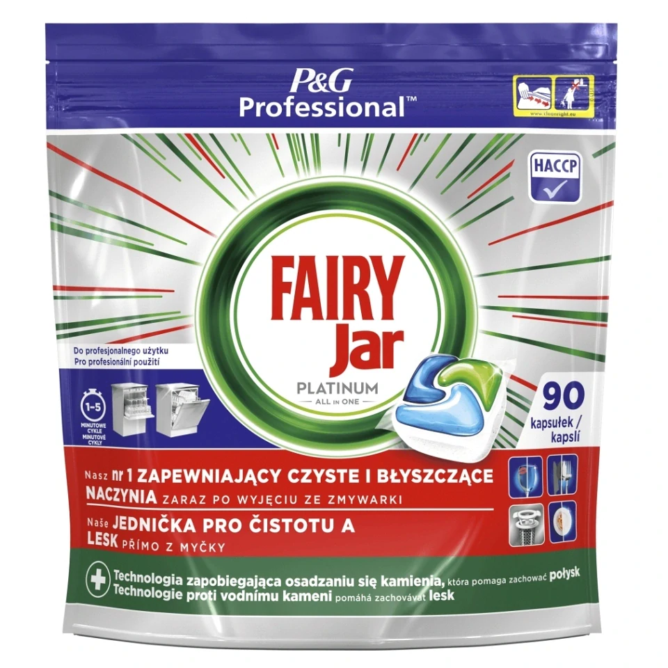 Fairy Jar Professional Platinum All in One kapsle do myčky nádobí 90 ks