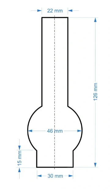Cylindr na lampu pr. 30/126 - A2 LUNA