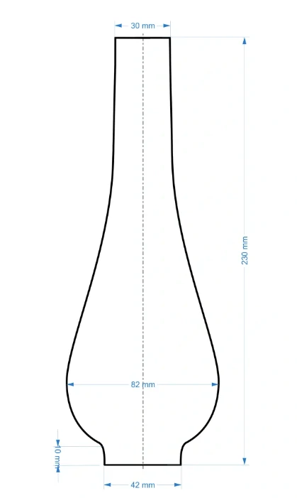 Cylindr k lampě 8"