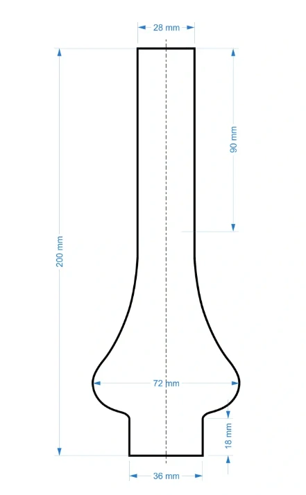 Cylindr na lampu pr. 36/200 (8DR)