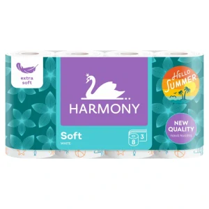 Harmony Soft White Toaletní papír 3vrstvý 8 ks
