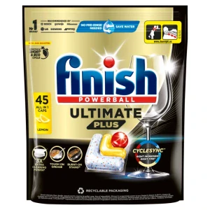 Finish Ultimate Plus kapsle do myčky nádobí Lemon 45 ks