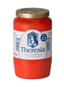 Hřbitovní svíčka Theresia kompozitní 151g - 2 dny červená č. 23