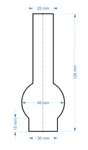 Cylindr na lampu pr. 30/126 - A2 LUNA