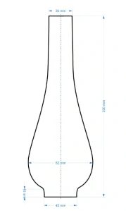 Cylindr k lampě 8"