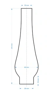 Cylindr na lampu pr. 39/210